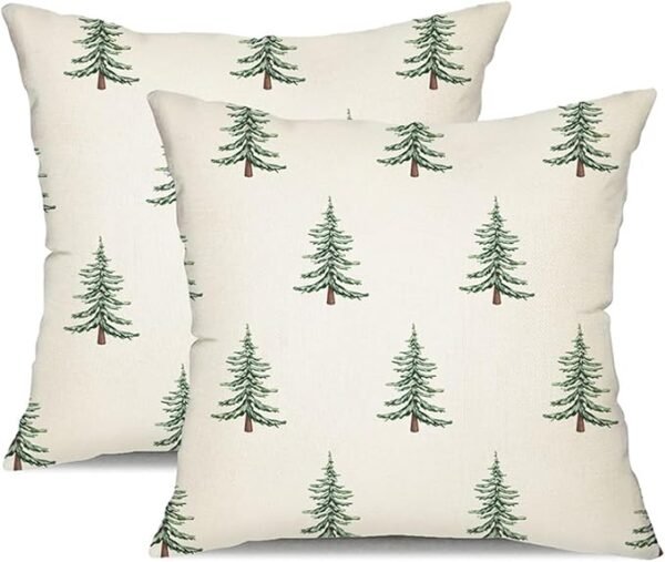 Christmas Pillow Covers 18x18 inch Set of 2 Christmas Tree