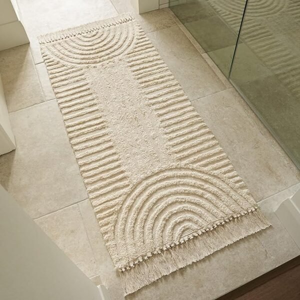 Beautiful Boho Rug with Tassels for Your Bedroom or Bathroom