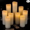 Candles Battery Operated Candles Real Wax Pillar LED