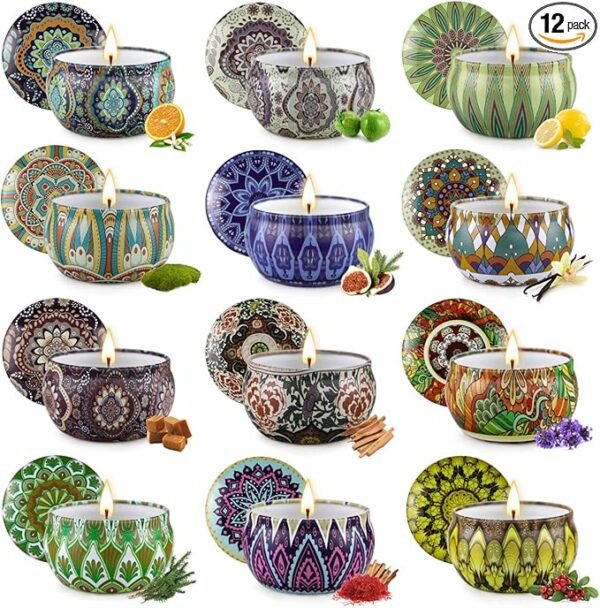 Scented Candles Gift Set,12 Pack Candles for Home Scented