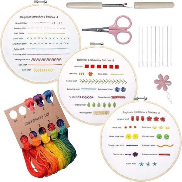 Beginners Embroidery Stitch Practice kit
