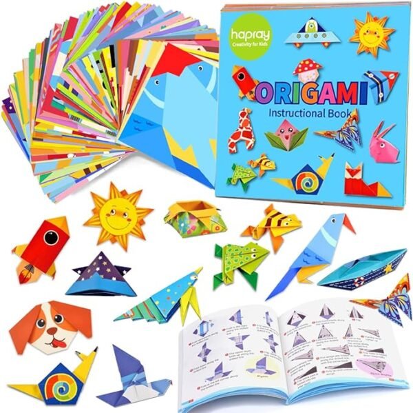 1 Origami Kit for Kids Ages 5-8 8-12, with Guiding Book, 98 Sheets Paper with 47 Patterns