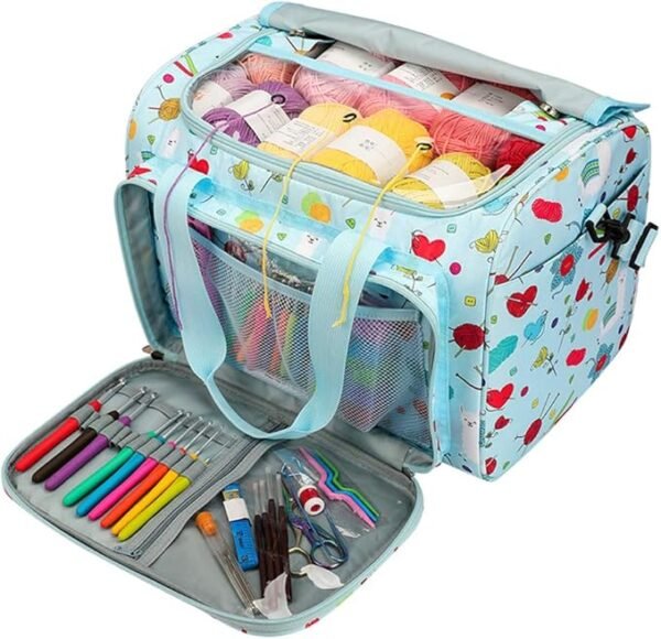 Knitting Bag Large Crochet Bag, Huge Knitting Bags and Totes OrganizerKnitting