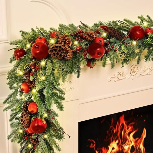 1 Christmas Garland - 5.9ft Christmas Garland for Mantle