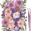 Eshow  Dried Pressed Flowers Resin 40Pcs