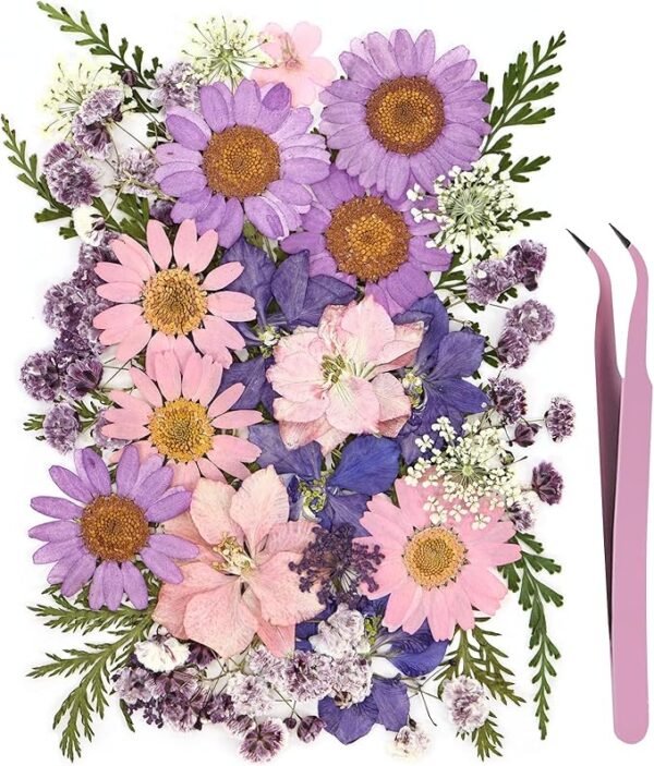 Eshow  Dried Pressed Flowers Resin 40Pcs
