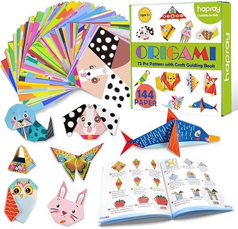 Hapray Origami Kit 144 sheets Origami Paper 72 Patterns