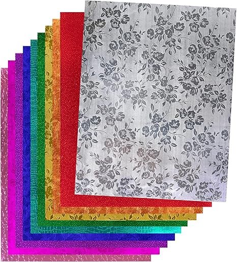 Hygloss Products Embossed Metallic Foil Paper 8.5x10-Inch, 30Pack