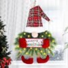 Sggvecsy Lights Santa Gnome Hanging Sign