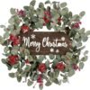 Sggvecsy 18 Inch Artificial Christmas Wreathfor Front Door