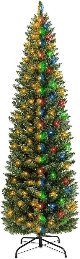 TURNMEON 6 Ft Prelit Pencil Tree Fraser