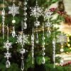 QuassLee Store 18pcs Crystal Christmas Ornaments