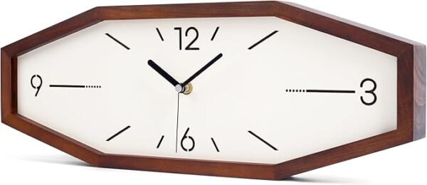 DaguyS Wooden Retro Wall Clocks, 18 Inches Square Clocks