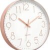 Foxtop Modern Wall Clock 12 Inch Non-Ticking Silent Battery