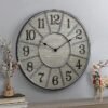 FirsTime & Co.  Cooper Wall Clock, Gray/Galvanized