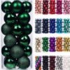 Emopeak 24Pcs Mini Christmas Balls Ornaments 1.2 Inch