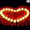 cridoz 2000 Pieces Artificial Rose Petals with 24 Pieces LED Tea Lights Candles