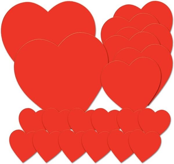 Beistle Store Cardstock Paper Heart Cut Outs ,20, 4", 8.5", 12in