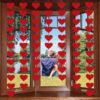 Partyprops store 72 Red Hearts Felt Garland