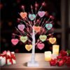Mosoan, 24 Inch Tree Light with 12 Heart Ornaments