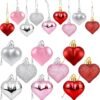 Partyprops, 36Pcs Valentine's Day Heart Shaped Ornaments