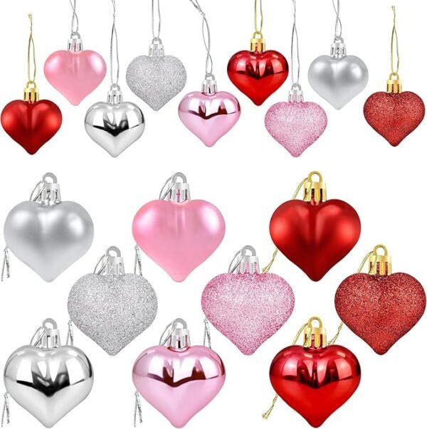 Partyprops, 36Pcs Valentine's Day Heart Shaped Ornaments
