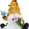Hodao  6“H Irish Dwarf Elf Butterfly decor figurines