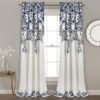 Lush Decor Tanisha Curtains Beautiful, Modern, Elegant Home Decor - 52" W x 84" L, Navy & White