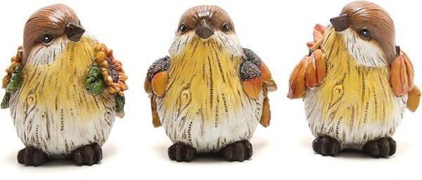 Hodao Fall Bird Statue Yellow Bird Figurine
