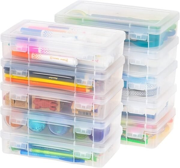IRIS Plastic Pencil Case Box 10-Pack