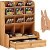 Marbrasse  Multi-Functional DIY Pen Holder (B11-Cherry Color)
