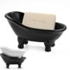 dodococa 1piece 5.6" Black Ceramic Mini Bathtub Soap