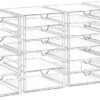 AMALEKO Acrylic Drawer Organizers 21 Drawers 4 Set