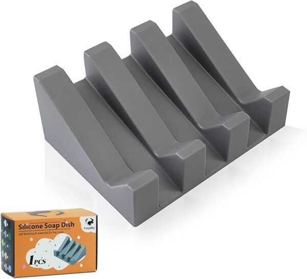1 Coipdfty Soap Dishes, Silicone Shower Soap Dish with Drianage