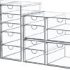 Caktraie Makeup Organizer With 16 Drawers, 4 Pcs