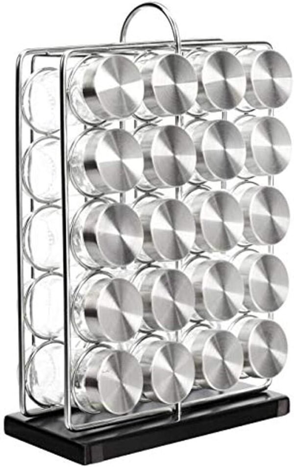 Spice Rack, 20 Glass Jar Spice Organizers and Storage