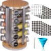 Revolving Spice Rack Set with 20 Spice Jars, Kitchen Spice Tower Organizer