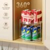 LAMU 2 Tier Lazy Susan Turntable Organizer 9.25'' Rotating Spice Rack