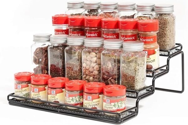 MEIQIHOME 4 Tier Spice Rack Organizer Step Shelf Countertop Spice