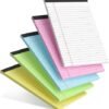 AILZFEI 5pcs Small Note Pad 5x8 College Ruled Color Legal Pads