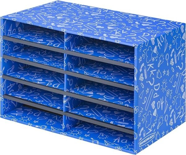 1 Bankers Box Classroom 10 Compartment Literature Organizer