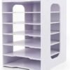 SONGWAY Multifunctional 7 Tier Vertical File Holder, White