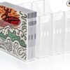 dndsim 4PCS 12x12 Scrapbook Paper Storage With Wheel