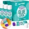 EXTRIC Glue Sticks 0.32 Ounce, 24 Count, Washable