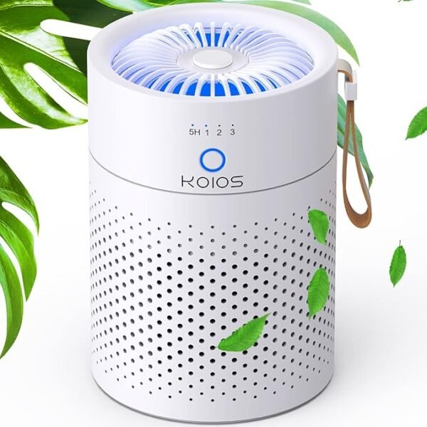KOIOS Air Purifiers for Bedroom Home, KOIOS H13 True HEPA Filter Air Purifiers for Desktop Office Car Pets with USB Cable