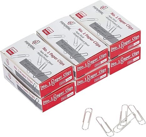 1 Nonskid Paper Clips, 600 Medium Paper Clips