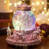 LOVE FOR YOU Gift Wrapped Music Box Carousel Horses Color Lights Unicorn Musical