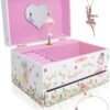The Memory Building Company Music Box - Ballerina Jewelry Box for Girls and Boys w/Matching Necklace and Bracelet