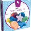 Soap Making Kit for Kids, DIY Complete Set with Molds, Scents, Dye, Glitter, Foaming Net