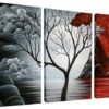 The Cloud Tree 3 Panels Modern Canvas Wall Art Prints Artwork